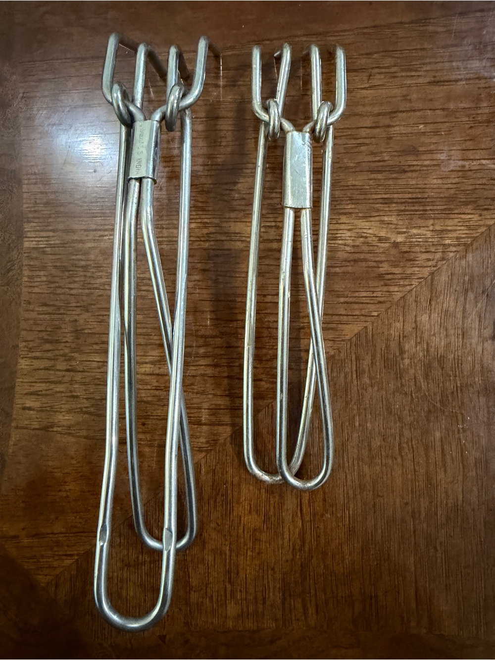 Vintage Metal Sock Stretchers / Stretching Tools - Silver